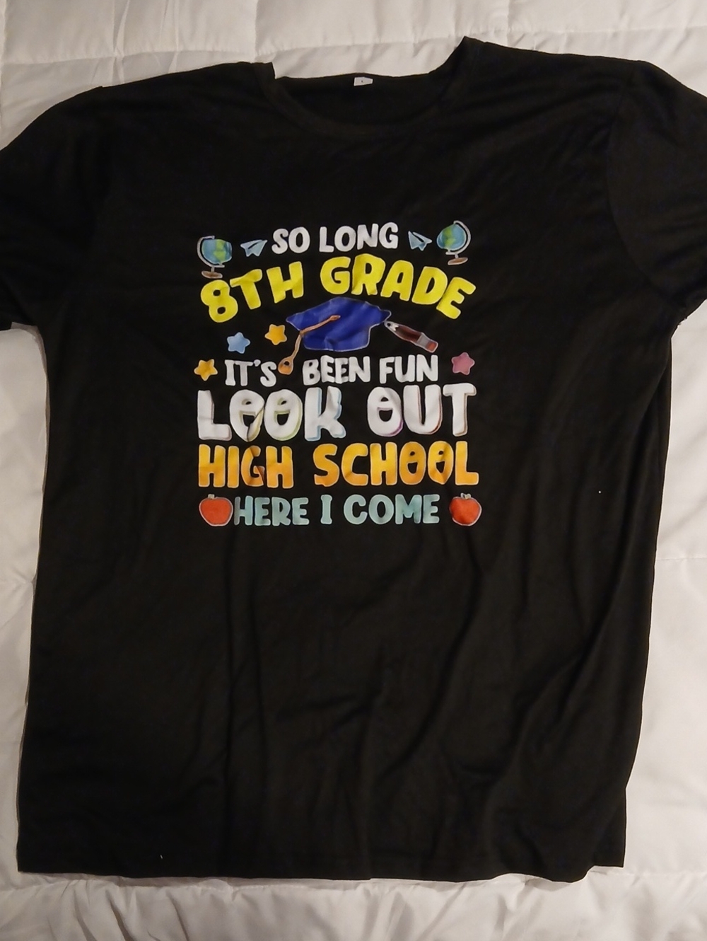 8th Grade Graduation Graphic Tee - Black